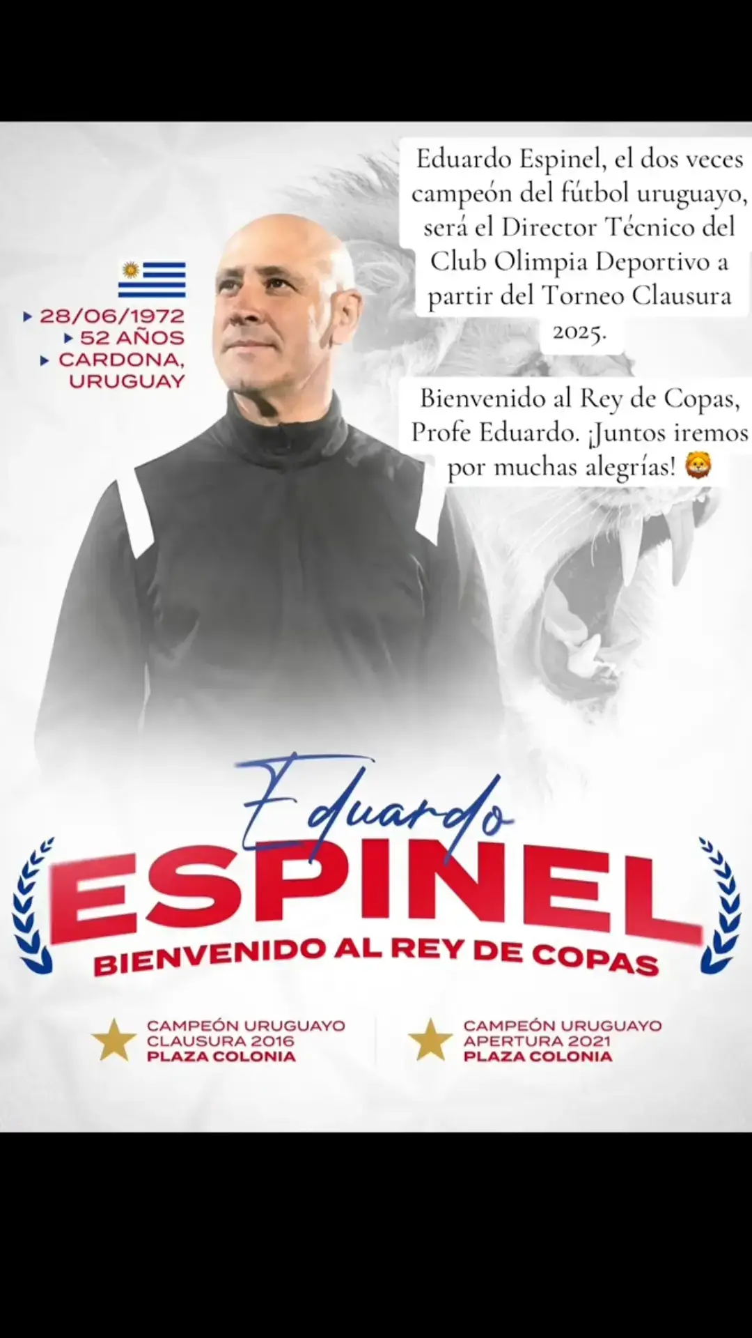 Olimpia🇱🇺#olimpia #aficion #nuevodt #entrenador #eduardoespinel #vira #atencion #2025 #tegucigalpa #honduras . vamos mi leon por un 2025 alegre #somos del albo