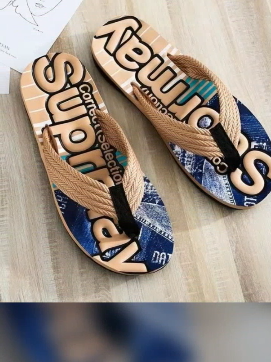 Only ₱217.00 for flip flops for men Korean Version fashion Anti Slip Clip Sandals Casual Beach Slippers!#men #korean #fashion #casual #beach 