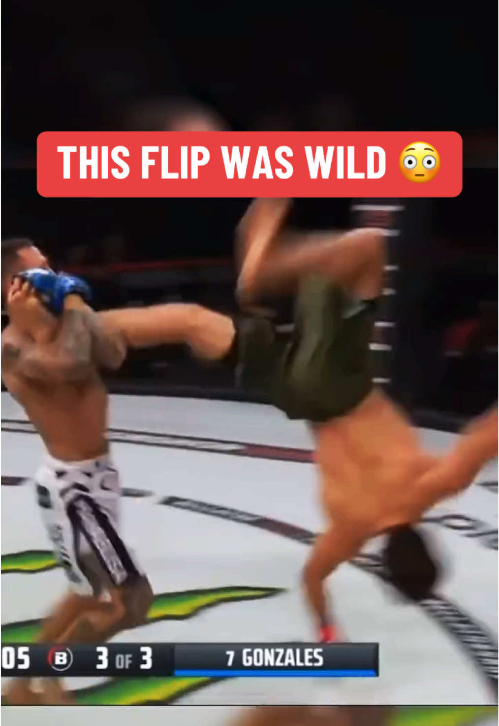 THE ACROBATICS 👀 (via @Bellator MMA) #MMA #combatsports #acrobat #omg #Bellator #flip 