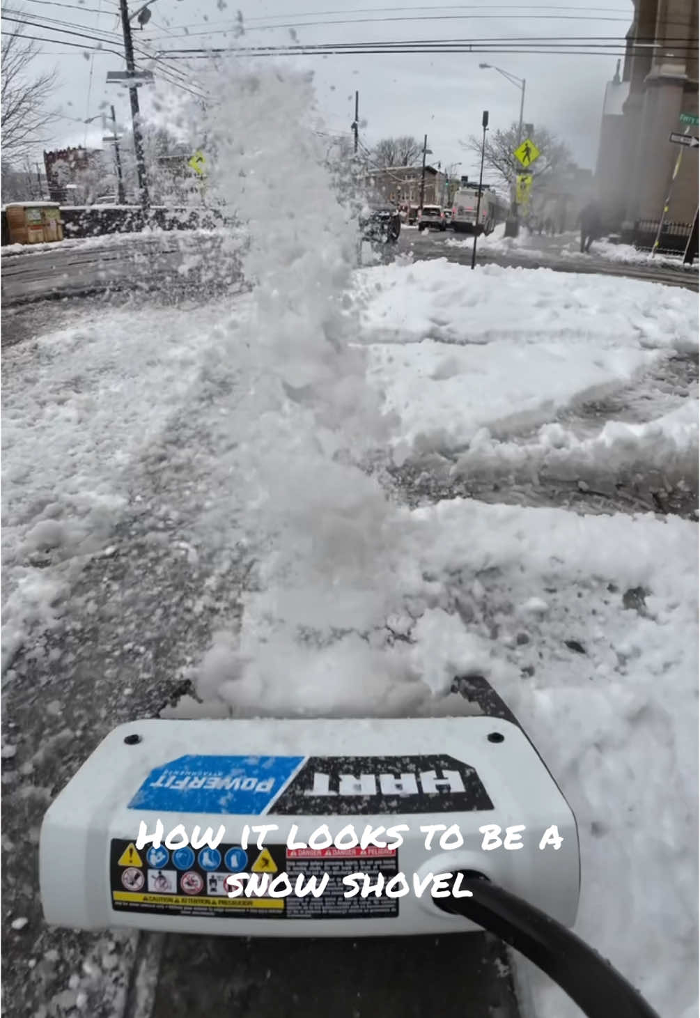 Who else is spending their day clearing the snow?🙌 📸: @Anthony Carrino #DoItWithHART #snowblower #snowthrower #snowshovel #snowclearing #snow #batteryoperated