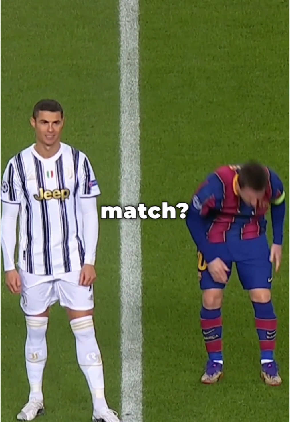 Who would win in a match between tattooed and non-tattooed players? #messi #cristianoronaldo 