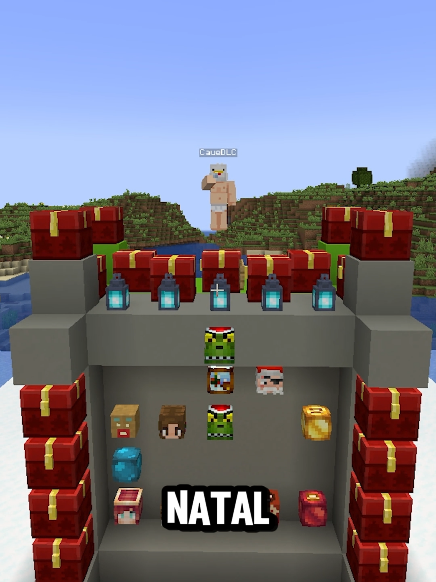 Cara a cara especial de natal atrasado #Minecraft #mine #natal @caue.dlc10