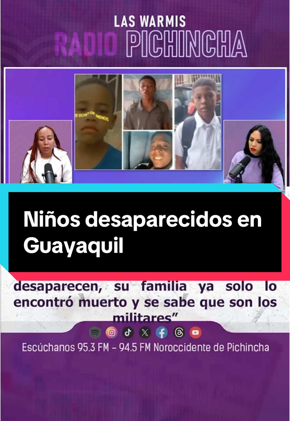 👭 #LasWarmis || “Lamentablemente este no es el único, ni el primer caso en el que están envueltas las fuerzas militares. En Esmeraldas venimos denunciando un sinnúmero de casos”, asegura Geovanna Posso, vocera de la organización Esmeraldas Libre. “Hace tres semanas en Montalvo, lo sacan a un joven de su casa y de la misma manera lo desaparecen. Su familia ya solo lo encontró muerto y se sabe que son los militares”, denuncia.