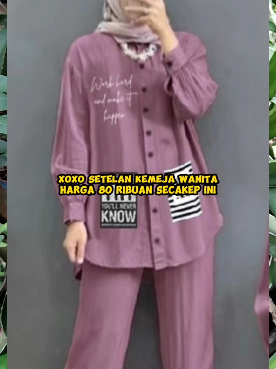 #oneset #setelanwanita #setelankemeja #setelancelana #setelanviral 