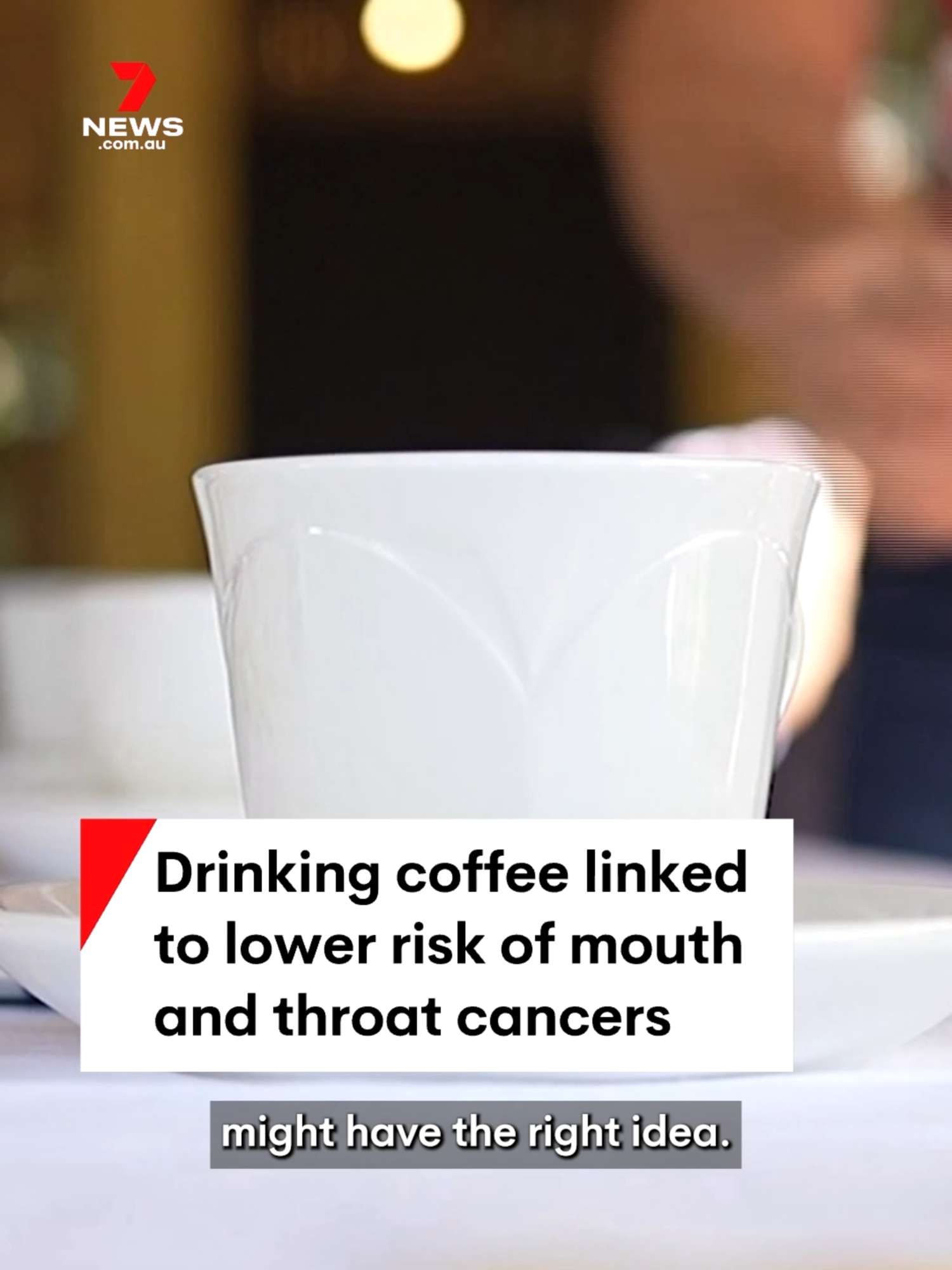 People who drink three to four cups of coffee a day are less likely to develop certain mouth and throat cancers, a new study has found. #coffee #cancer #health #science #study #university #7NEWS