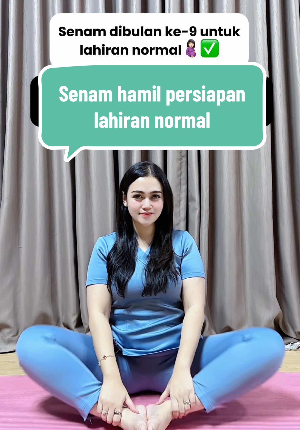 Absen dulu yang mau lahiran normalll?🥰🤰🏼 rutin lakukan gerakan ini ya bun 🥰 #fyp #senamhamil #prenatalyoga #medikacare #medikacareskincare #melahirkan #melahirkannormal #skincarebum 