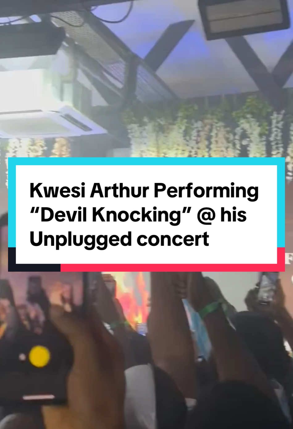 Kwesi Arthur Performing “Devil Knocking” @ his Unplugged concert  #kwesiarthur #fyp #kwesiarthurfans #kwesiarthur 