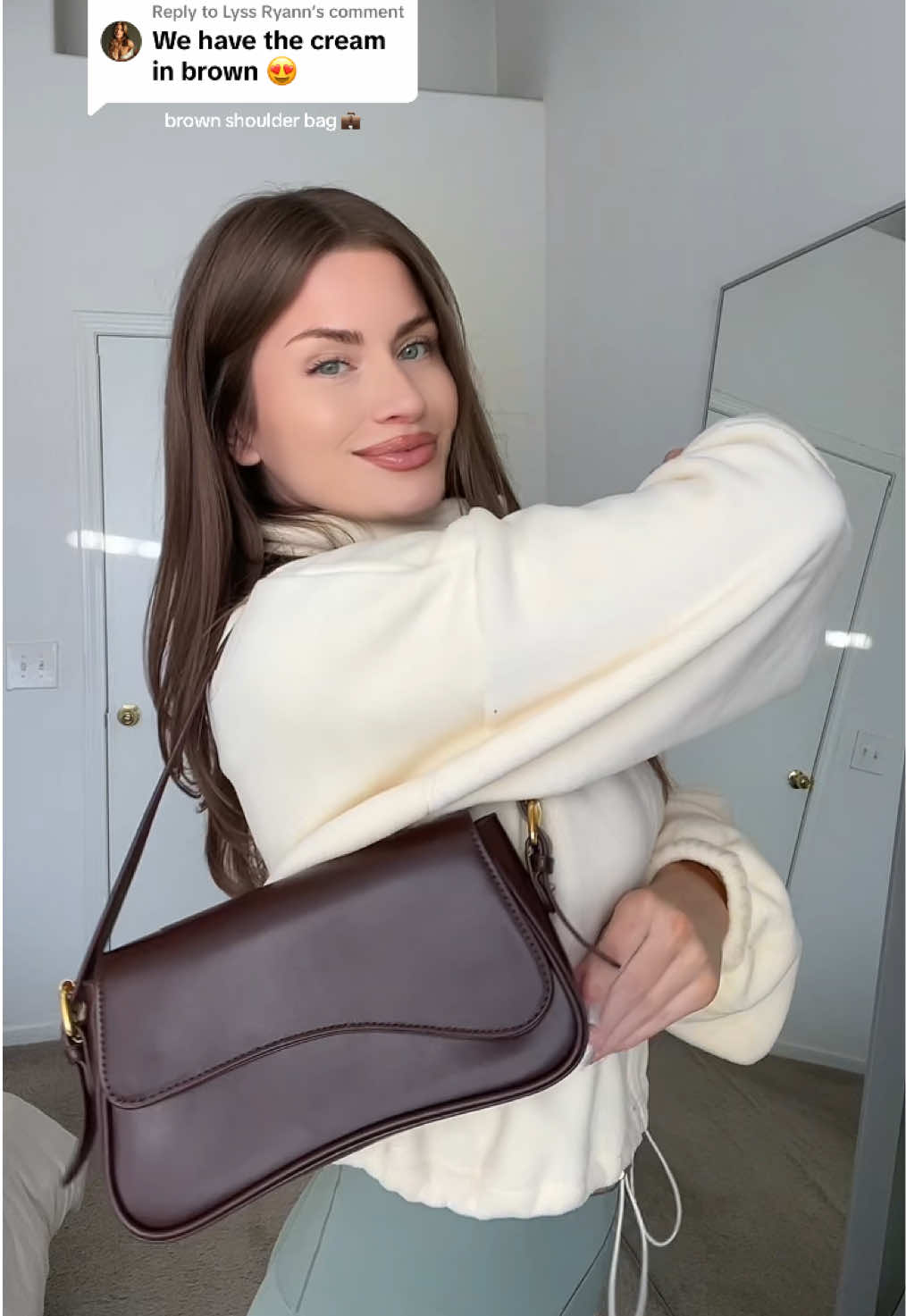 Replying to @Lyss Ryann brown shoulder bag 🫶🤎 #shoulderbag #purse #shoulderpurse 