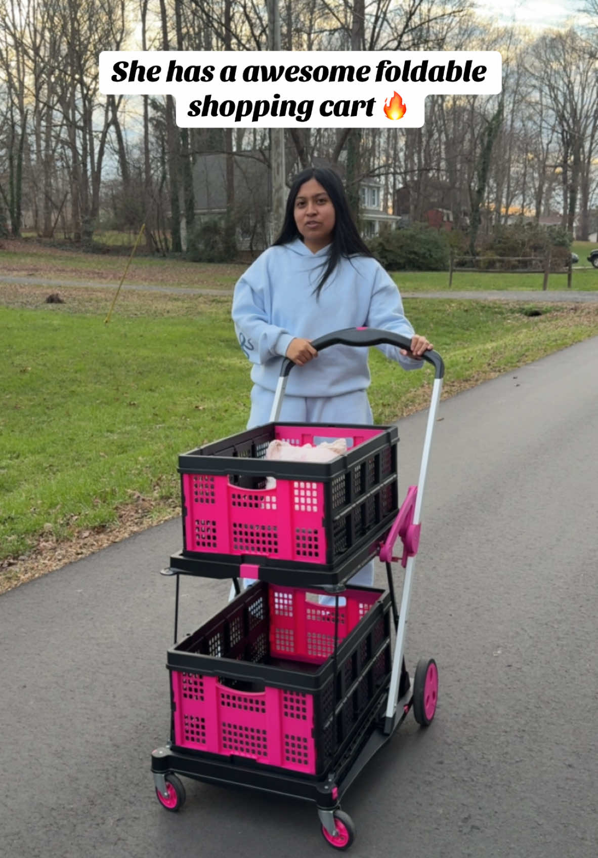 #foldableshoppingcart #TikTokShop #citygirls #groceryshopping #apartmentmusthaves 