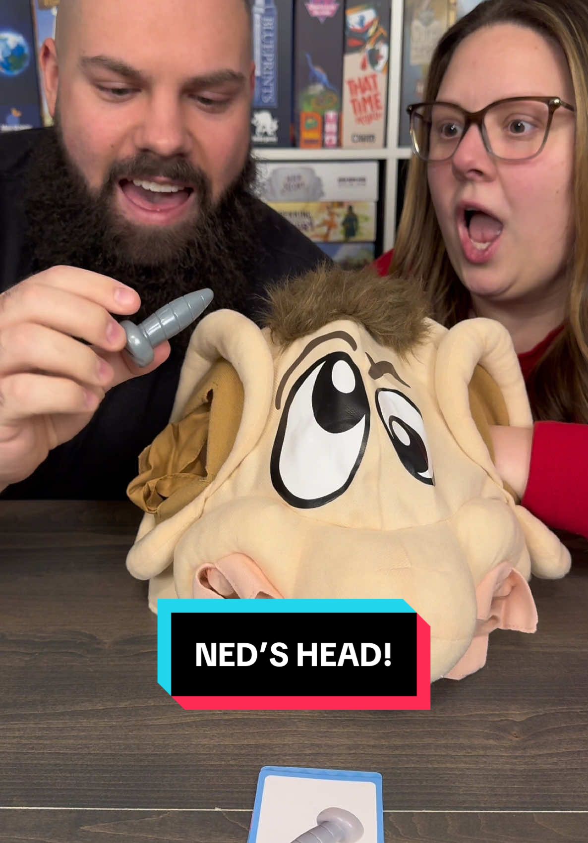 How Much Stuff Is In Ned’s Head?! #boardgames #gamenight #couple #fun 