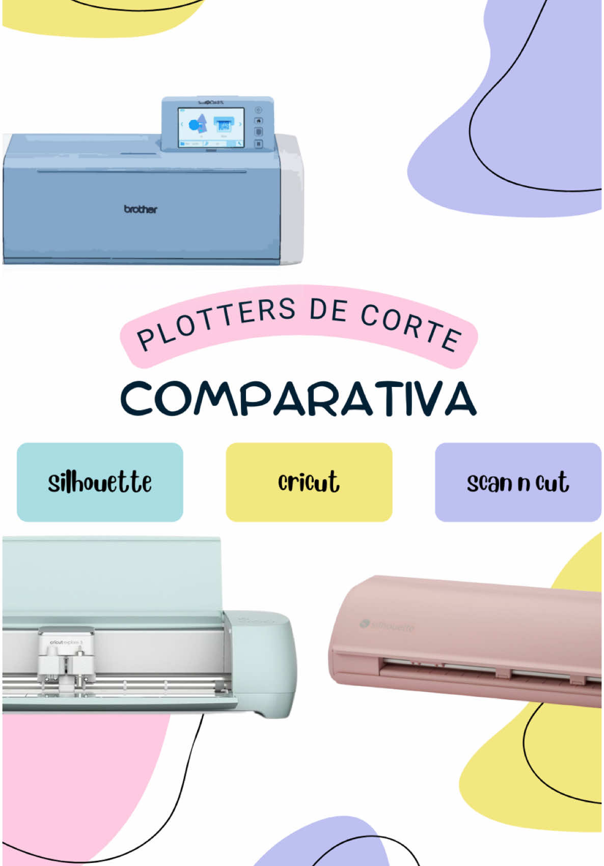 Que plotter es mejor? Silhouette, Cricut o Scan N Cut? En este video te explico las diferencias principales… parte 1 #cricut #cameo #scanncut #plotter #plotterdecorte #comparativa #craft 