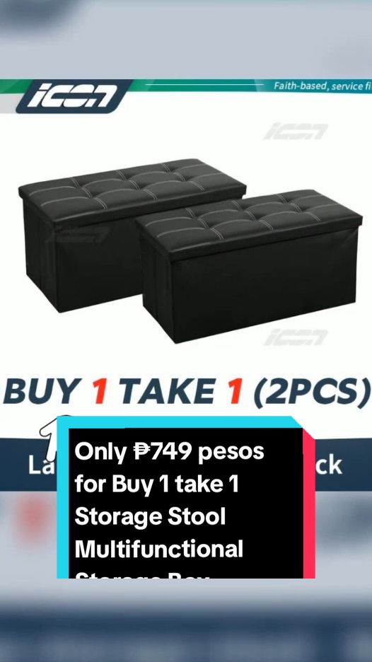 Only ₱749 pesos for Buy 1 take 1 Storage Stool Multifunctional Storage Box Storage Table Clothing Storage Box Don't miss out! Tap the link below! #buy1take1 #storagestoolbox #TikTokShop #tiktokfinds #TikTokFashion #tiktokph #tiktokaffiliate #LearnOnTikTok 