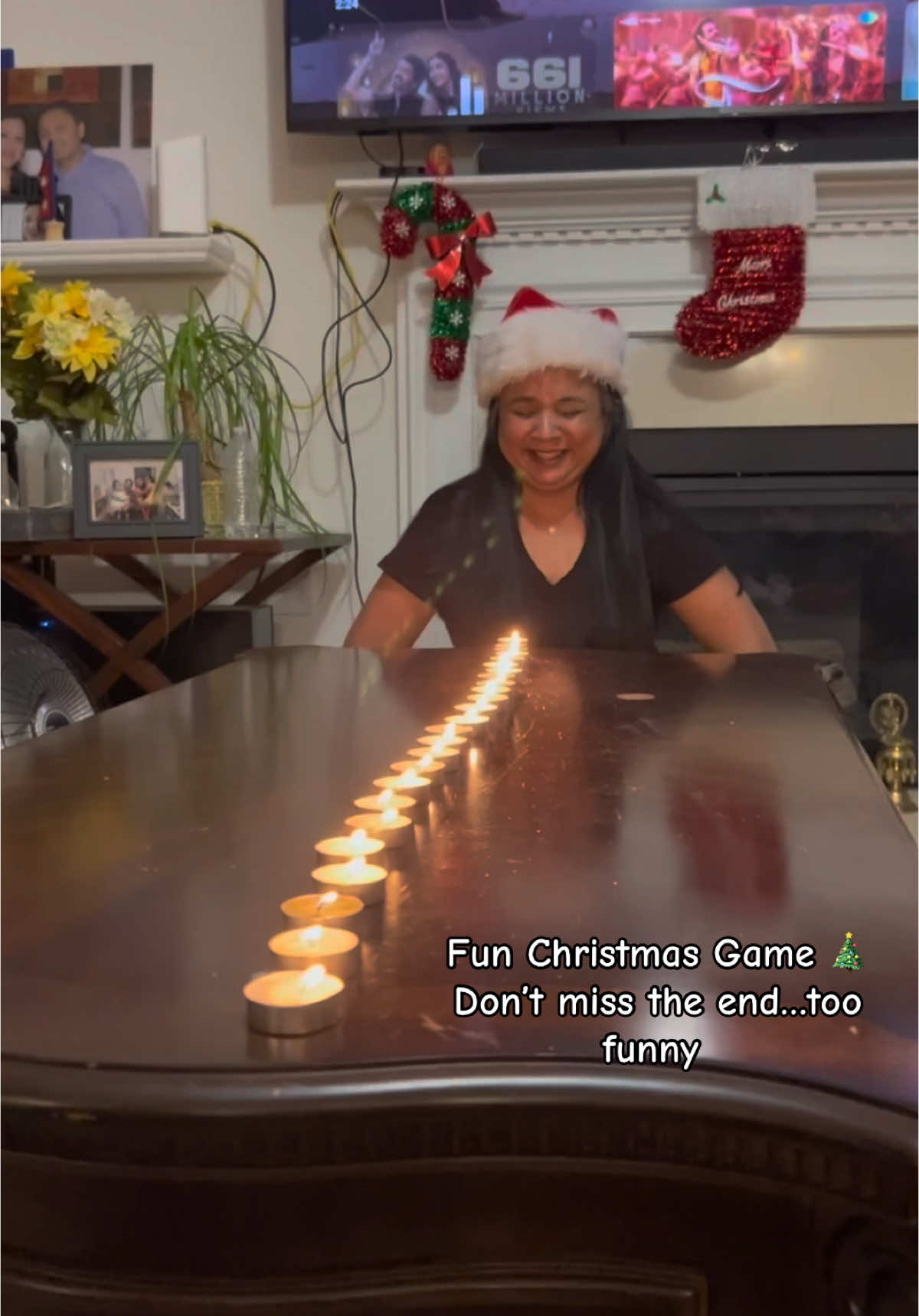 Christmas Candle Game.. so much funny #merrychristmas #christmasgames #christmastiktok #familygame #partygame #fungames #funny #trend 