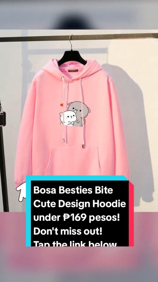 Bosa Besties Bite Cute Design Hoodie under ₱169 pesos! Don't miss out! Tap the link below! #hoodiejacket #TikTokShop #tiktokfinds #TikTokFashion #tiktokph #tiktokaffiliate #LearnOnTikTok 