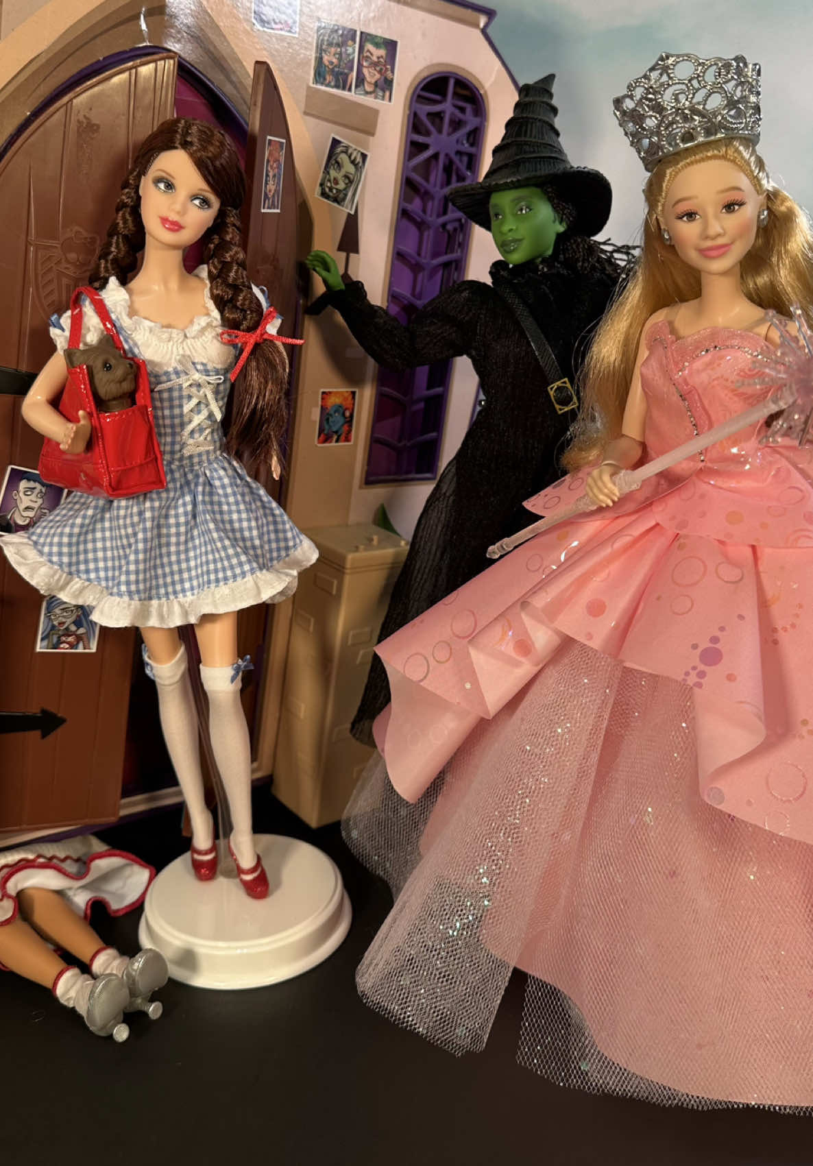 Did I get Nessa to do this? Yes maybe!  #wicked #wickedmovie #doll #funny #nessarose #glinda #elphaba #arianagrande #cynthiaerivo #fyp #wizardofoz #dorothygale  @arianagrande @Cynthia Erivo @Marissa @Wicked Movie @mattel 