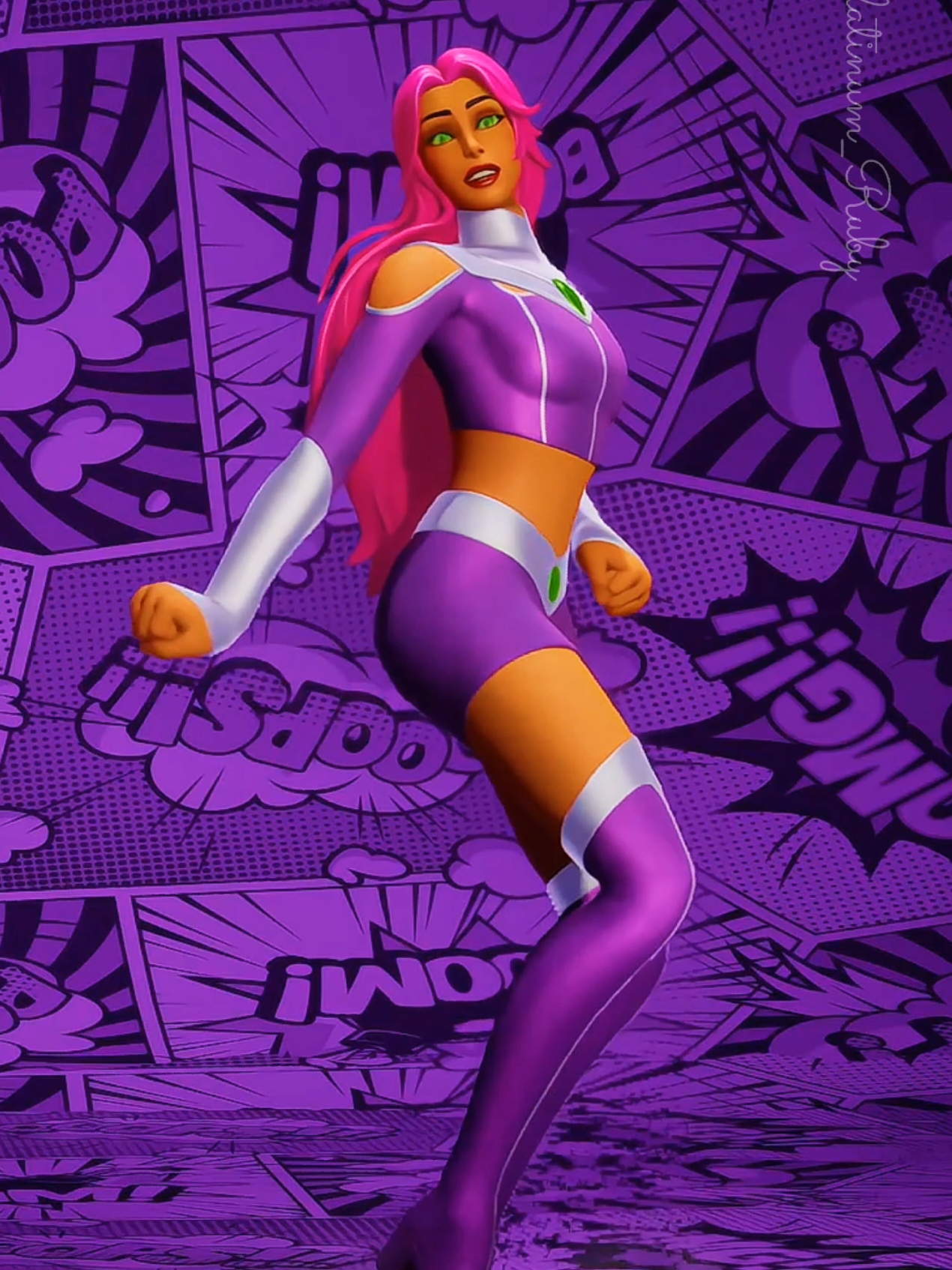 💜 Starfire 💜 Emote Mine 💜 #fortnite #fortnitechapter6 #dc #starfire #teentitans #fortnitedances #shadowbanned #platinum_ruby 