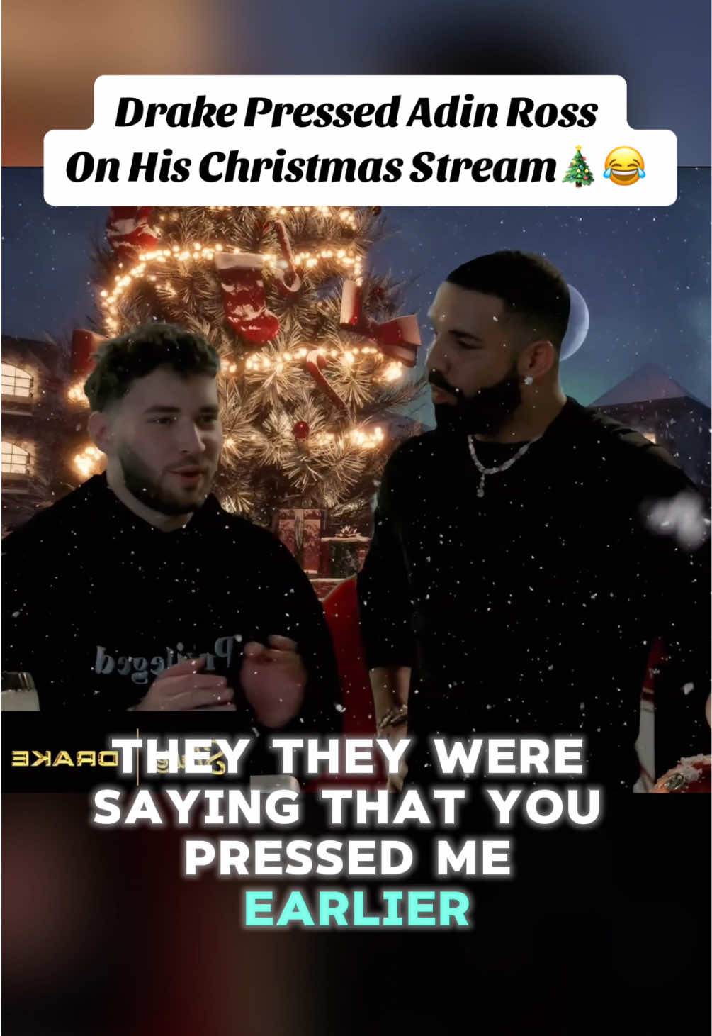 Drake Pressed Adin Ross  On His Christmas Stream🎄😂 @adin #adinross #drake #drakeedits #amp #kaicenat #fyp #adinrossclips #stake #twitch #kick #CapCut 