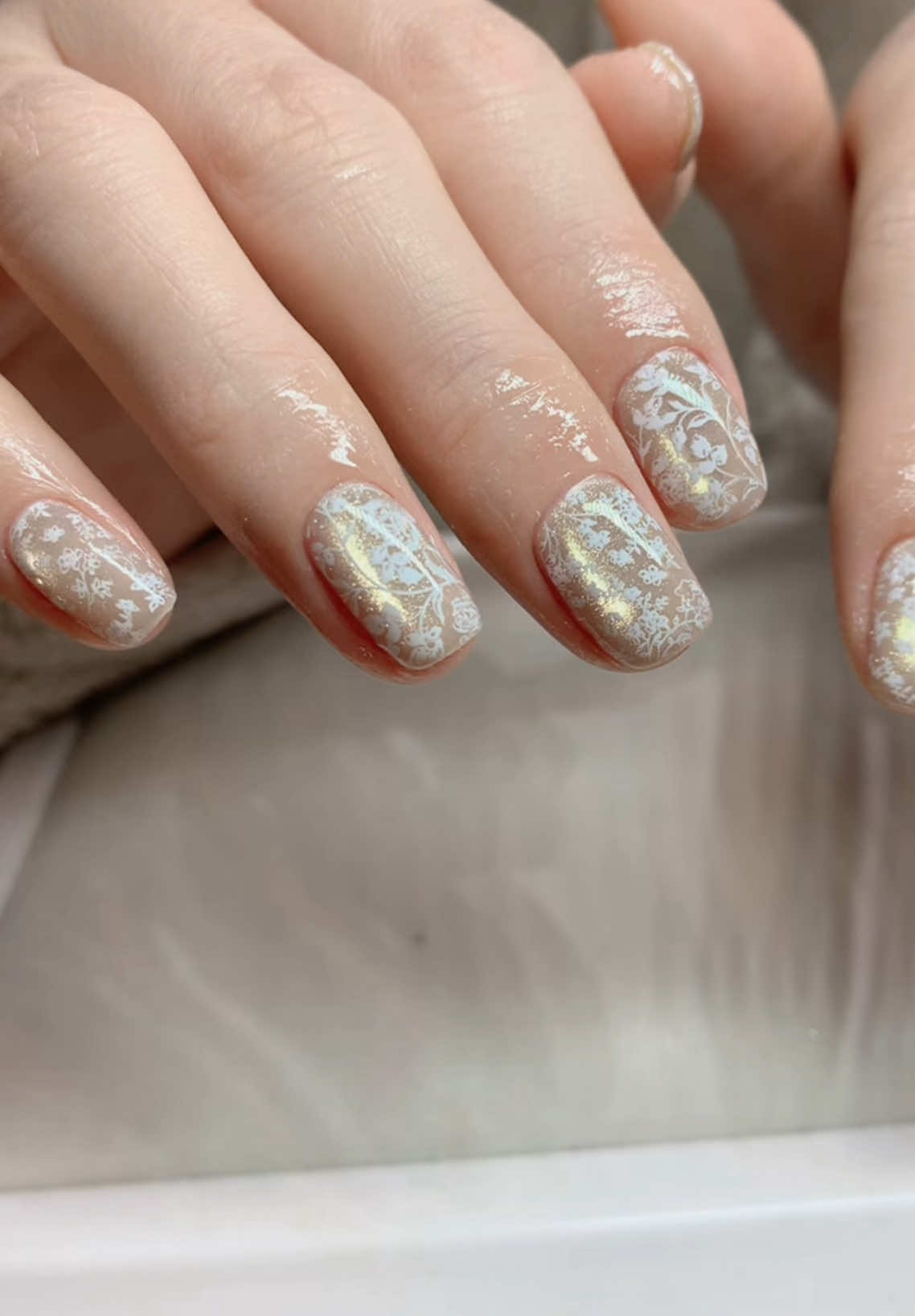 In gấm + mắt mèo #nailsdesign #mẫunail #nails #nailtet 