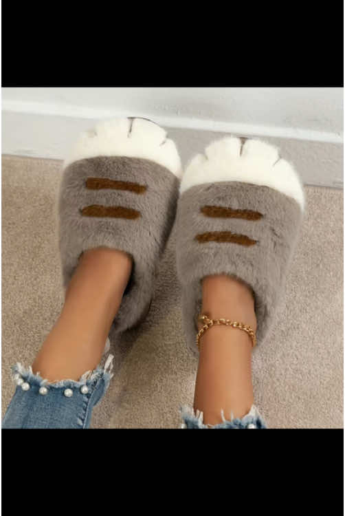 #Cat#Slippers#comfortable #Fluffy #homeslippers #Bedroom 