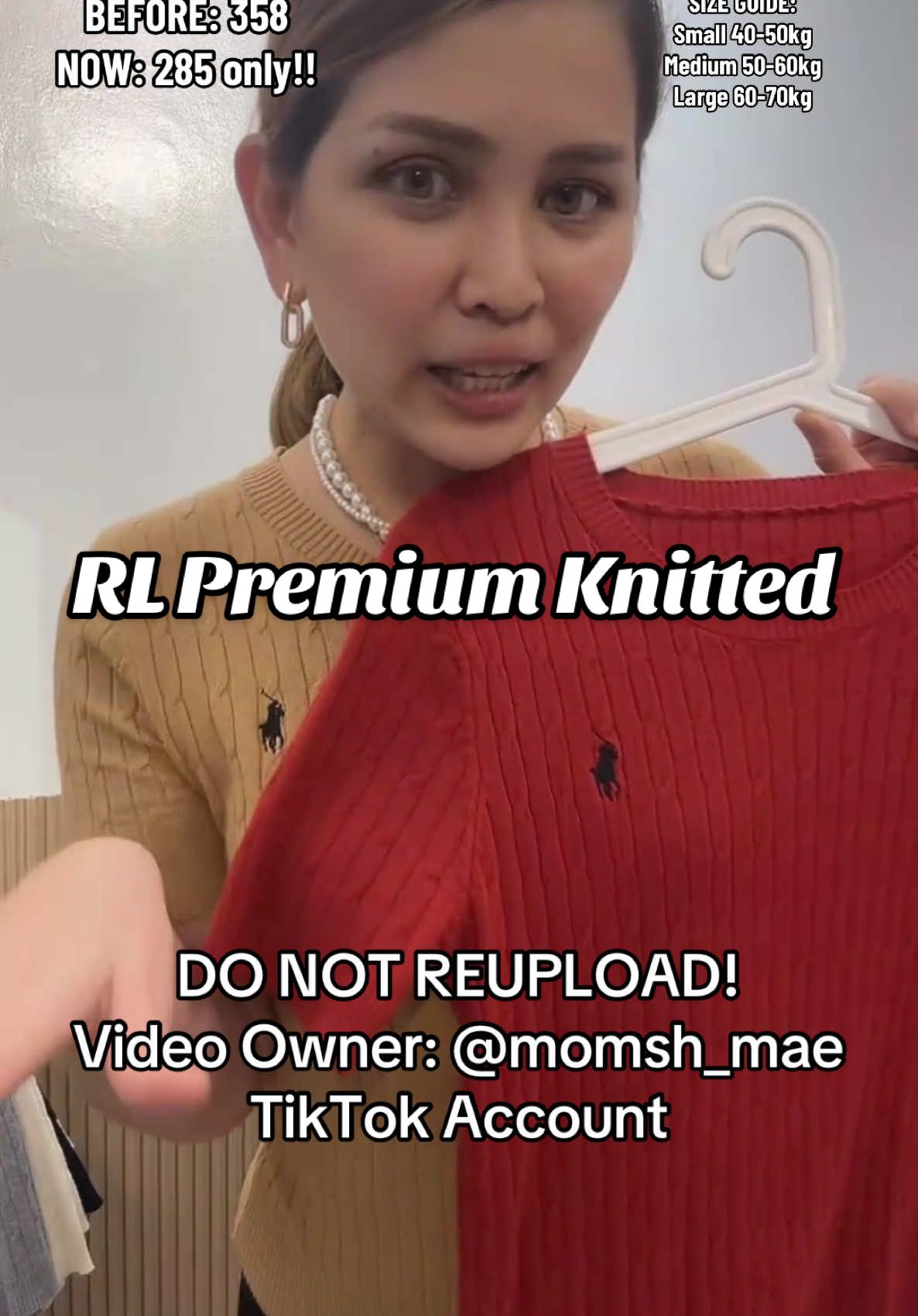 Momshie! Sa lahat ng fineflex kong knitted, ito na talaga ang pinakamalambot!! Very premium ang quality! Grabe 285 lang sya!😱💯♥️ #LIVEhighlights #TikTokLIVE #LIVE #fyp  #premiumknitted #knittedtop 