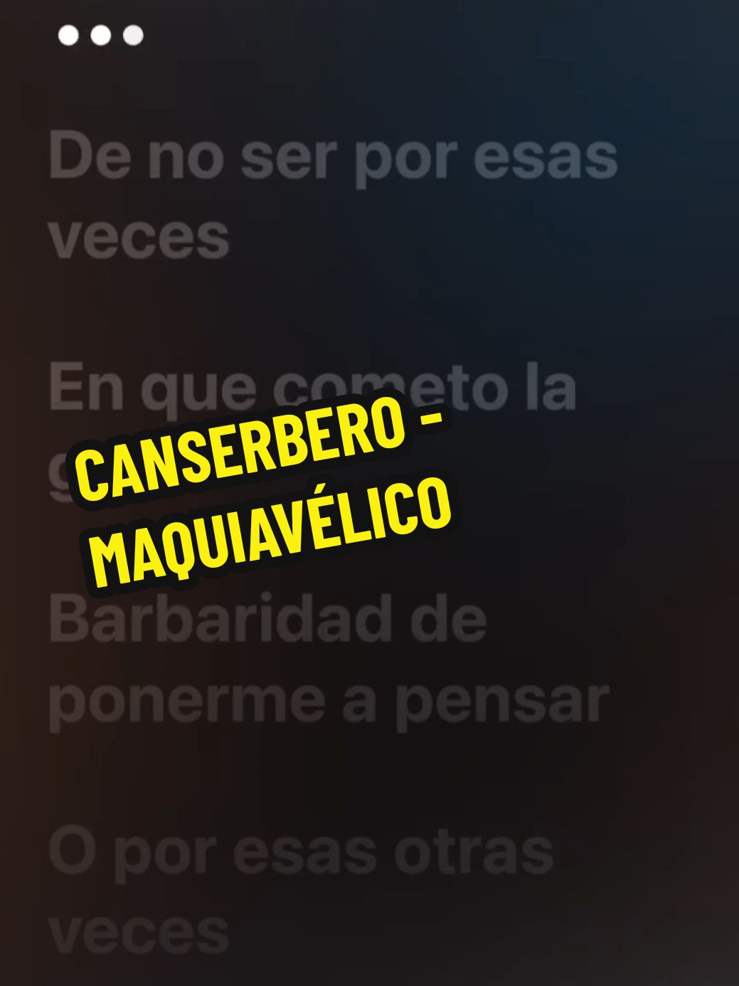 CANSERBERO - MAQUIAVÉLICO #canserbero #maquiavelico #tendencia #parati #foryou #gustosculposos🎵 #viral #paratiiiiiiiiiiiiiiiiiiiiiiiiiiiiiii #fyp 