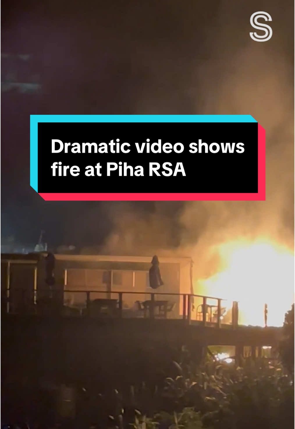 Dramatic video shows fire on a deck at the RSA in Piha, on the coast west of Auckland, overnight.⁠ ⁠ Fire and Emergency NZ was called to the blaze at 11.51pm on Thursday, with crews sent from Piha, Karekare, Waiatarua, Glen Eden and Henderson.⁠ ⁠ Videos sent to Stuff show the structure well ablaze, with one firefighter standing on the deck of the restaurant trying to extinguish the fire.⁠ ⁠ Piha RSA described the fire as “devastating” in a post on its Facebook page on Friday morning.⁠ ⁠ “Unfortunately the RSA has suffered a devastating fire last night which has gutted the outside area adjacent to the building,” the post said.⁠ ⁠ “A huge thank you to the Piha crew and other appliances that arrived so quickly and managed to contain the blaze.⁠ ⁠ “Obviously the RSA will be closed for the immediate future and we will communicate any news and ways that people can help.”⁠ #auckland #fire #piha #nzstuff  ⁠ 📹️ Ella House