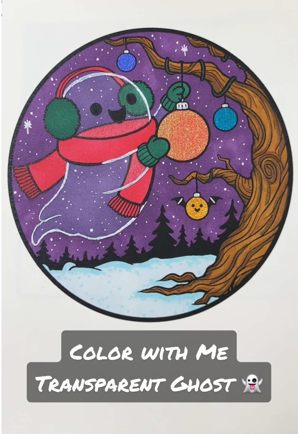 Replying to @M Jones my first attempt at coloring a transparent ghost, enjoy! 👻 #coloring #colouring #coloringbook #coloringpages #coloringtutorial #colorwithme #ghost #ohuhumarkers #art #fyp 