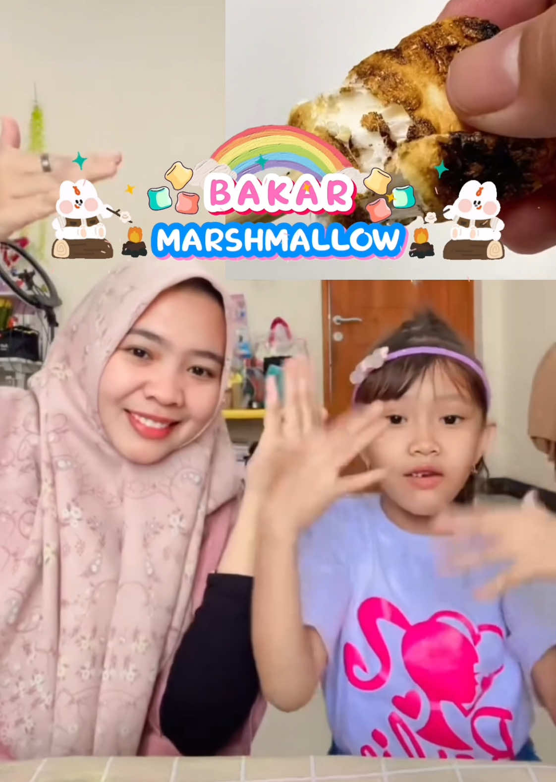 Bikin Marshmallow bakar bareng @chompchompcandy , berhasil gak ya? 😭 🎉 #GagaljadiBerhasilbarengTrioMallow #marshmallow #cobain #adayinmylife #experiment #visite #indomaret #belanja #jajan #bermain #makanan #anakanak 