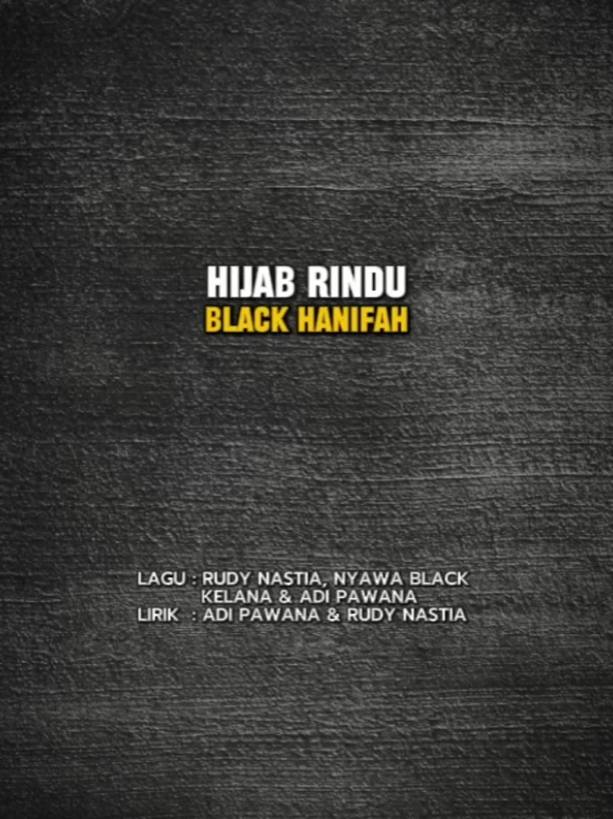 BLACK HANIFAH | HIJAB RINDU 