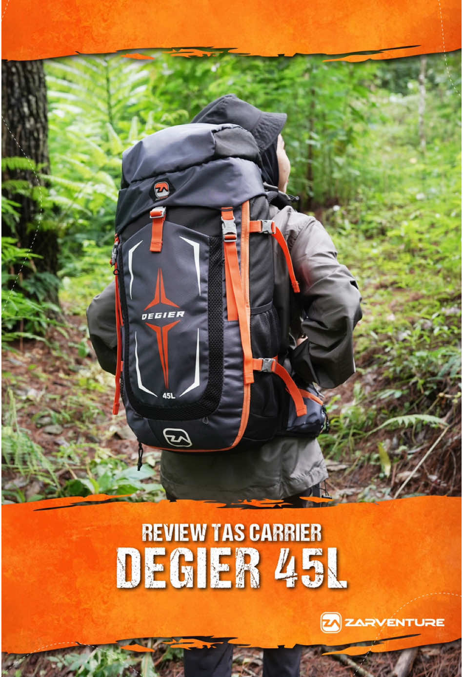 review tas carrier degier 45l Zarventure  #tascarrier #tasgunung #tas #pendaki #pendakigunung #pendakiindonesia #zarventure 