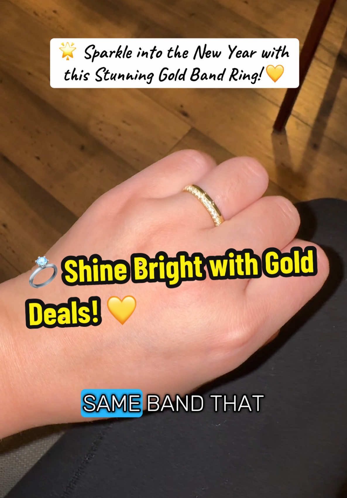 ✨ End the year in style! This Gold Band Ring - Celine Double is a timeless classic, now 15% off during the Year-End Sale! 💎💛 #YearEndSale #LuxuryJewelry #tiktokshopholidayhaul #analuisa #weddingband #tiktokmademebuyit #toptierdecember