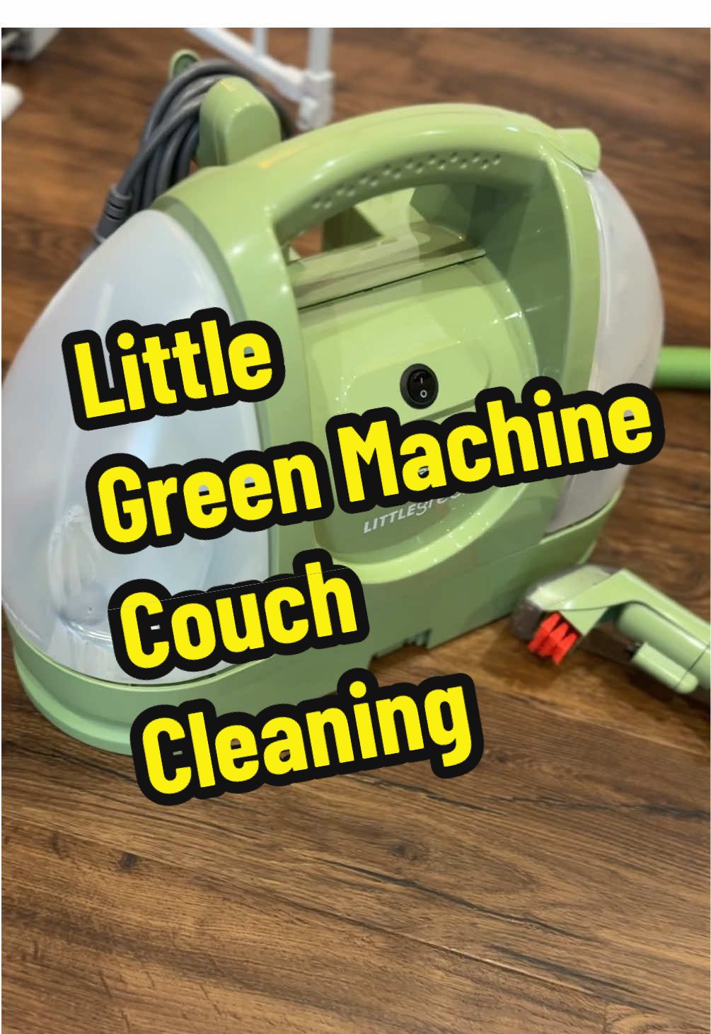 This is a great upholstery cleaning tool to have. Today I cleaned my couch with the little green machine by Bissell!  @BISSELL Clean  #littlegreenmachine #upholsterycleaning #couchcleaning 