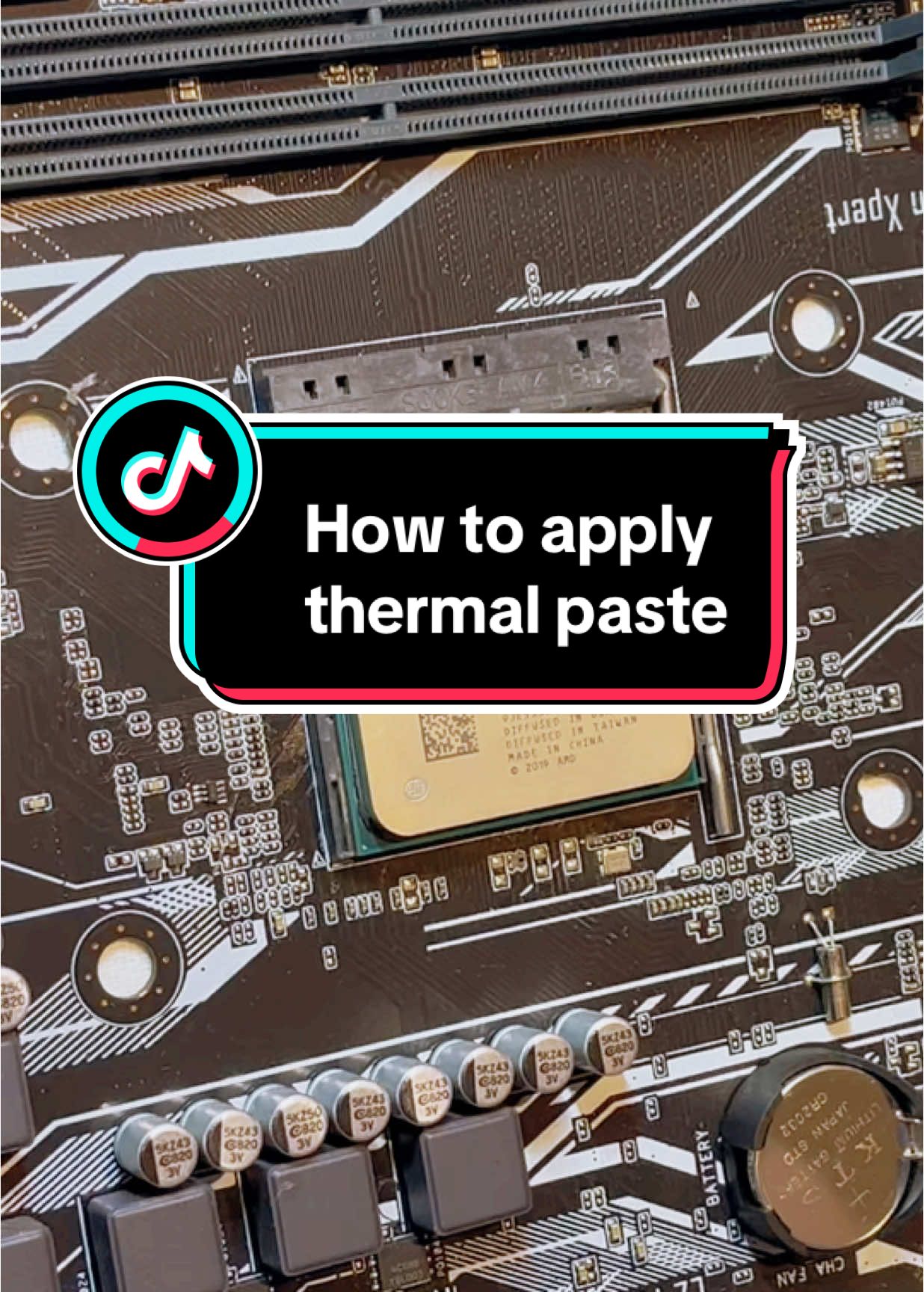 Guys, THIS is how you apply thermal paste! #fyp #thermalpaste #ryzen #pcbuild #pcgaming #joke #funny 