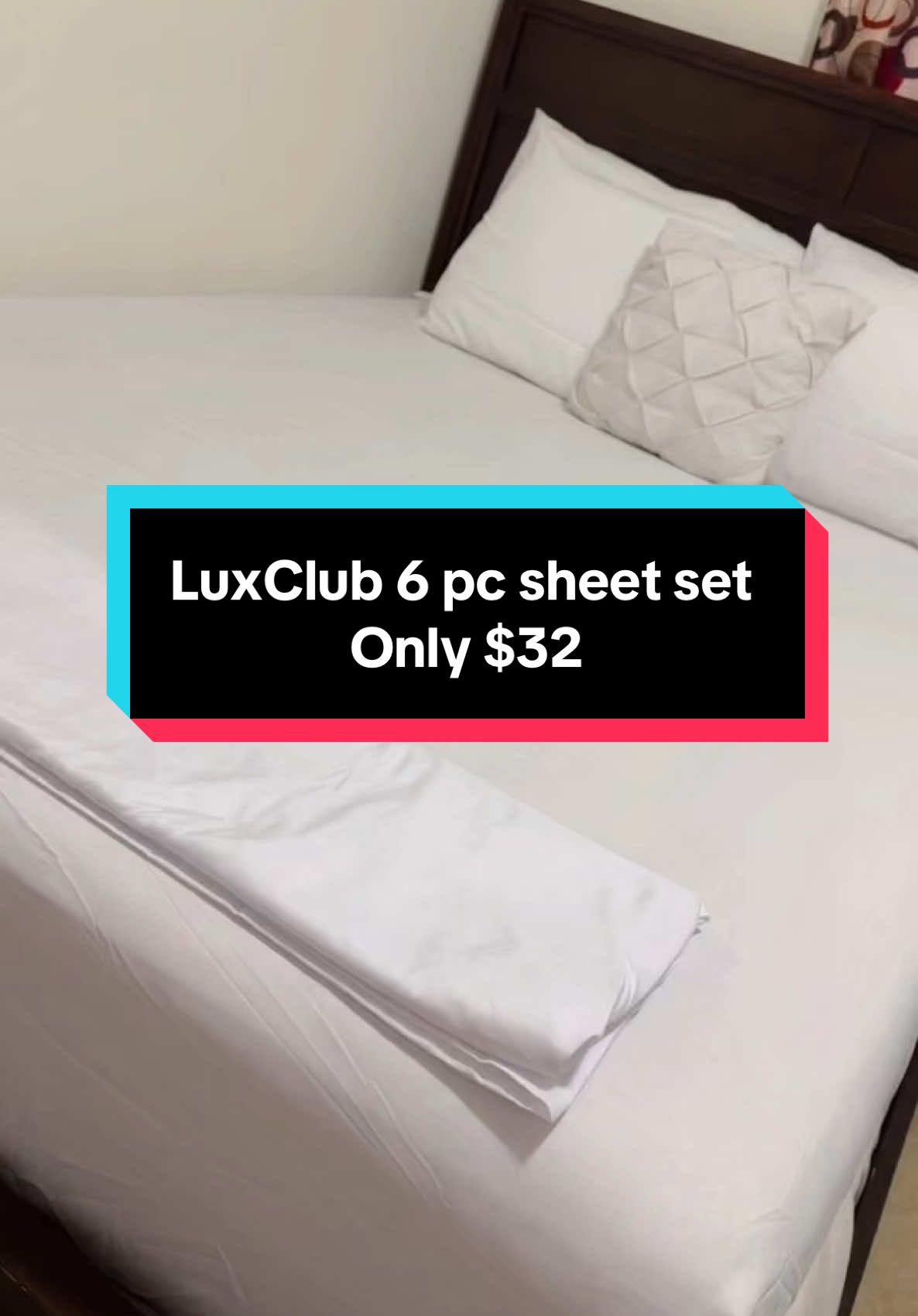 LuxClub 6 pc sheet set #hotelbedding #fivestarhotel #bed #bedroom #bedsheets #luxury #sheet #sheetset #luxclubsheets #TikTokShop #tiktokmademebuyit #punjabitiktok 