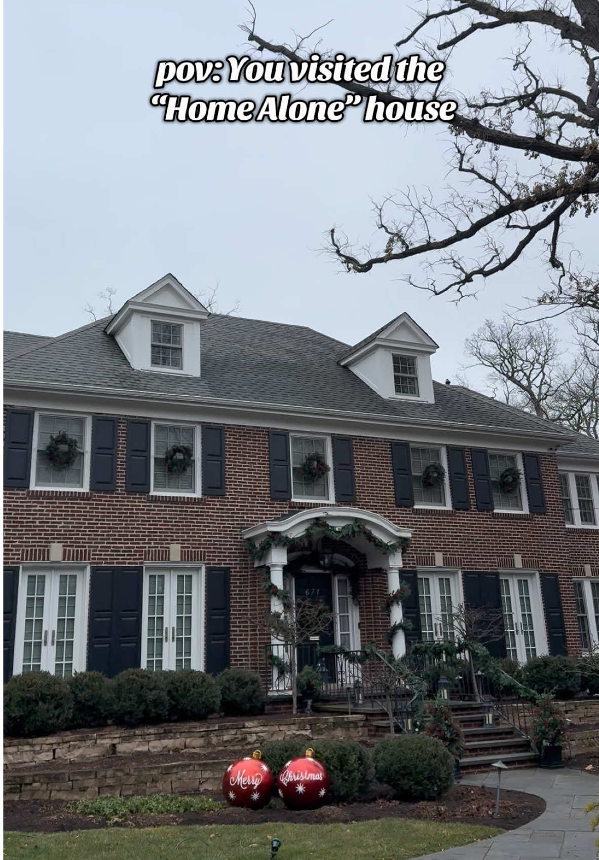 34 years later — the McAllister House exterior is still the same #homealone #homealonemovie #homealonehouse #homealoneedit #christmas #christmasmovies #fyp #chicago #enjoyillinois #fypシ #foryoupage #trend #viral #holiday 