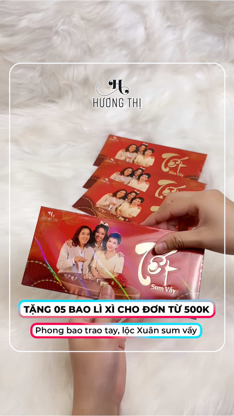 Da sáng rạng ngời đón Tết - tặng ngay Bao Lì Xì Tết Sum Vầy cho mọi đơn hàng từ 500k #huongthi #viethuong #lìxì #freeship 