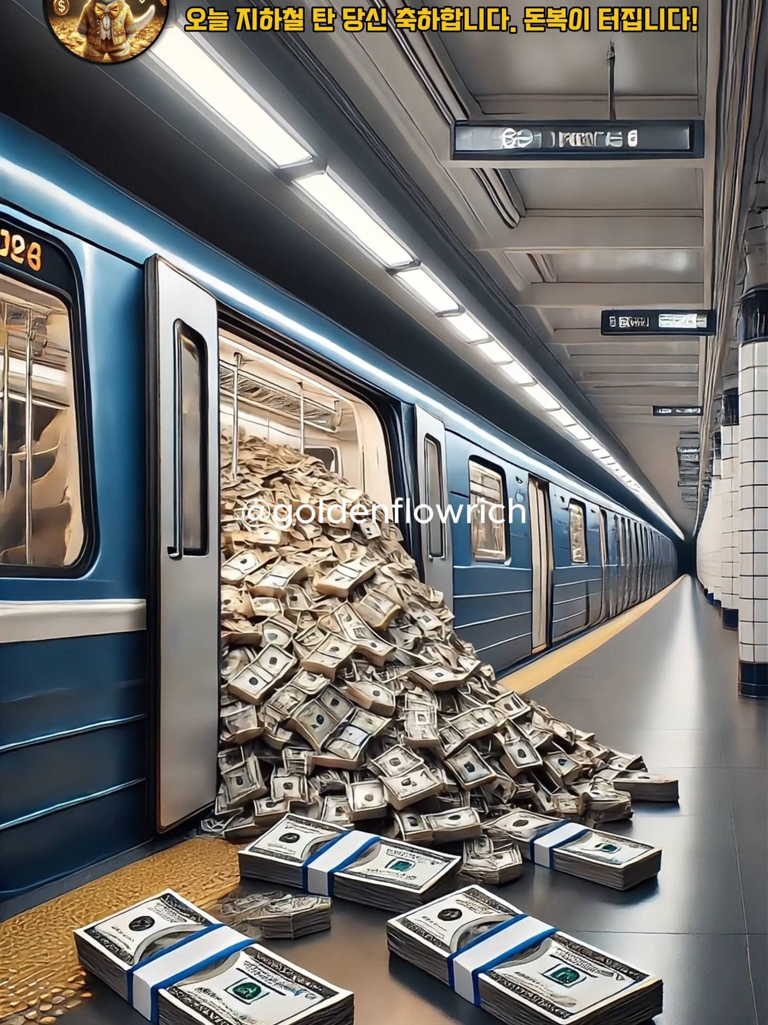 지하철 탄 당신 축하합니다.돈복 터진다! Congratulations, you took the subway today. Your fortune is about to explode! #rich #money #gold #orang #Богатство #ثري #Багаті #金持ち #富裕 #अमीर #पैसा #सोना #giàu #tiền #vàng #riche #argent #rico #dinheiro #ouro #รวย #เงิน #ทอง #богатые #деньги #золото #ধনী #অর্থ #সোনা #dives #pecuniam #aurum #부자 #돈 #금 #돈벼락 #대운 #돈다발 #횡재 #금전운 #로또1등 #백억부자되세요  🌈 Super Rich Kitten from the YouTube channel Golden Flow wants peace.💰 🌈 We welcome both Koreans and foreigners.💰 🌈 We love, respect, and support all nations and religions. Dear viewers, thank you for subscribing. 😊 📣 Content Attribution      📌 This video is an original creation that represents my personal views.      📌 Unauthorized copying or reproduction may result in legal action. 📣 출처      📌 이 영상은 저의 고유한 견해가 담긴 1차 저작물입니다. 무단 복제는 법적 제재의 대상이 될 수 있습니다.