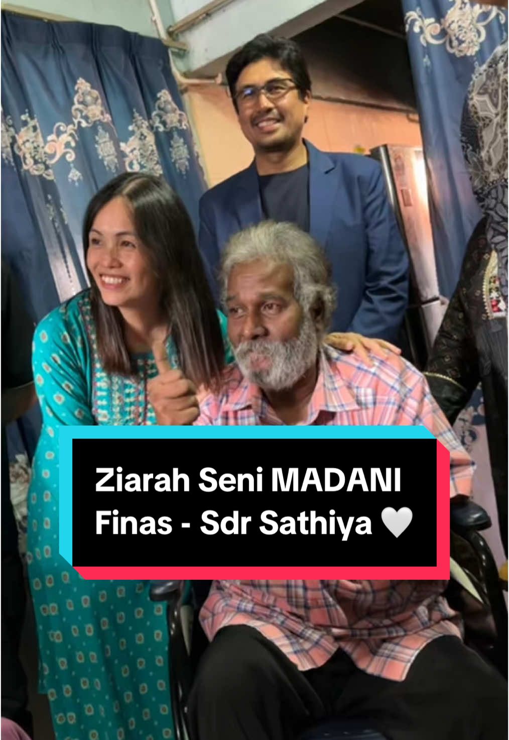 Ziarah Seni MADANI Finas melawat pelakon veteran sdr Sathiya yang kini kurang sihat. Semoga diberi kekuatan & kesembuhan.❤️