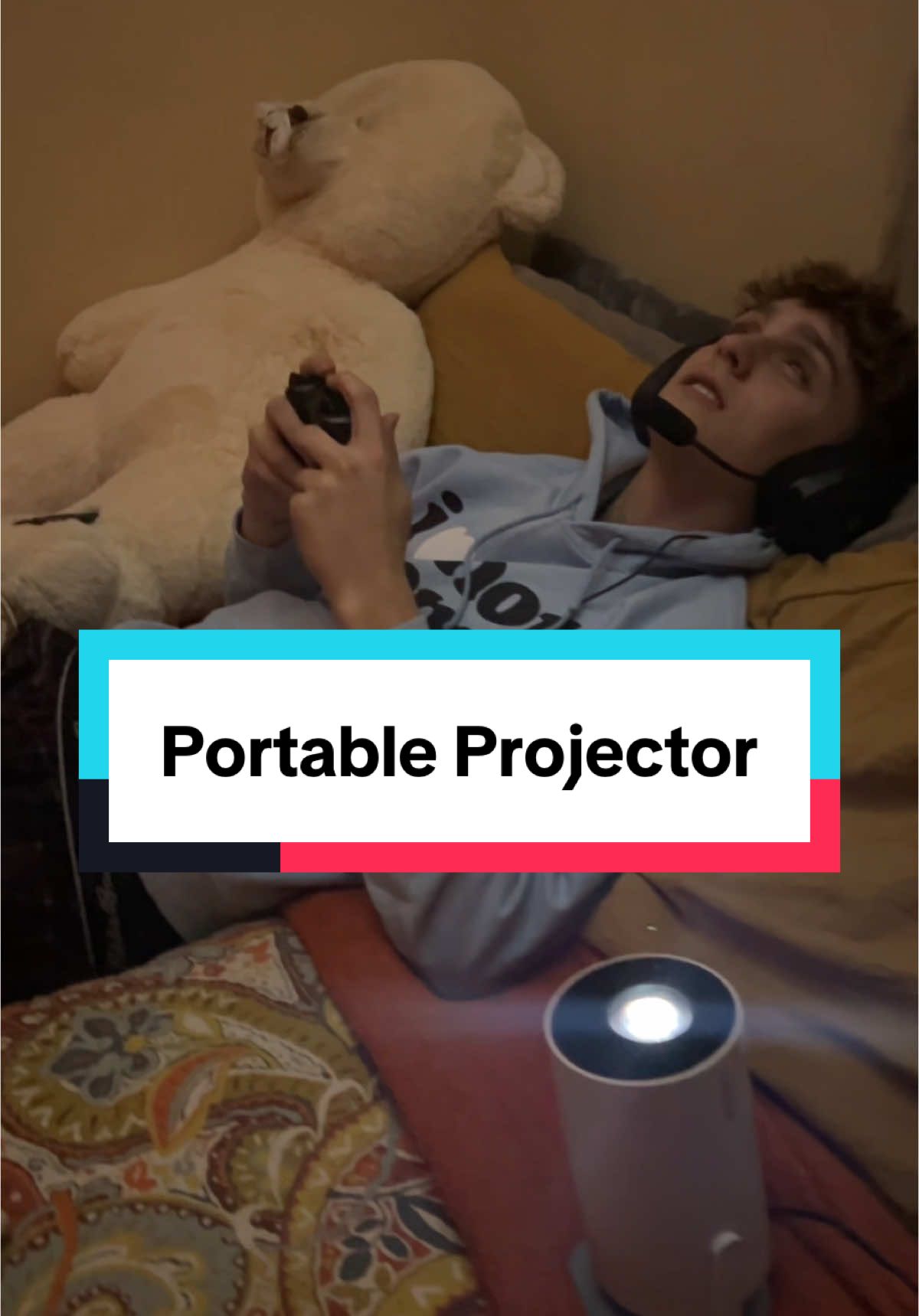 This is perfect for our movie nights #projector #projectors #projectorscreen #techtok #techfinds 