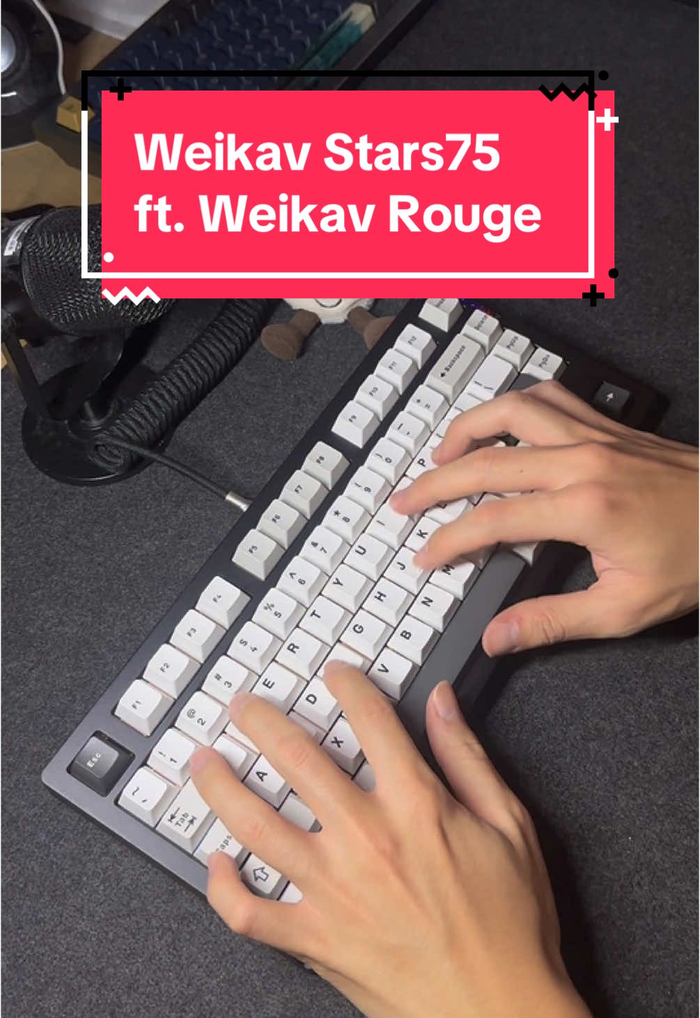 A brand new Weikav 75% custom keyboard has dropped! Featuring the Weikav Stars75, with excellent hand-lubed Weikav Rouge linear switches, wireless connectivity, as well as a fully aluminum 75% body, this brand new custom keyboard is the one for you! Get it today when you visit keyboard_boi on carousell! #weikav #weikavrouge #weikavstars75 #stars75 #keyboard #thock #thockykeyboard #typing #asmr #keebtok #typingasmr #sgfyp #fyp #keyboardasmr 