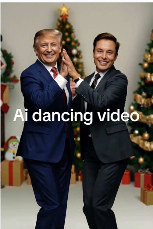 Let’s dance with trump and musk! Ai generated dancing video #fyp #dance #musk #trump #dancing #ai 