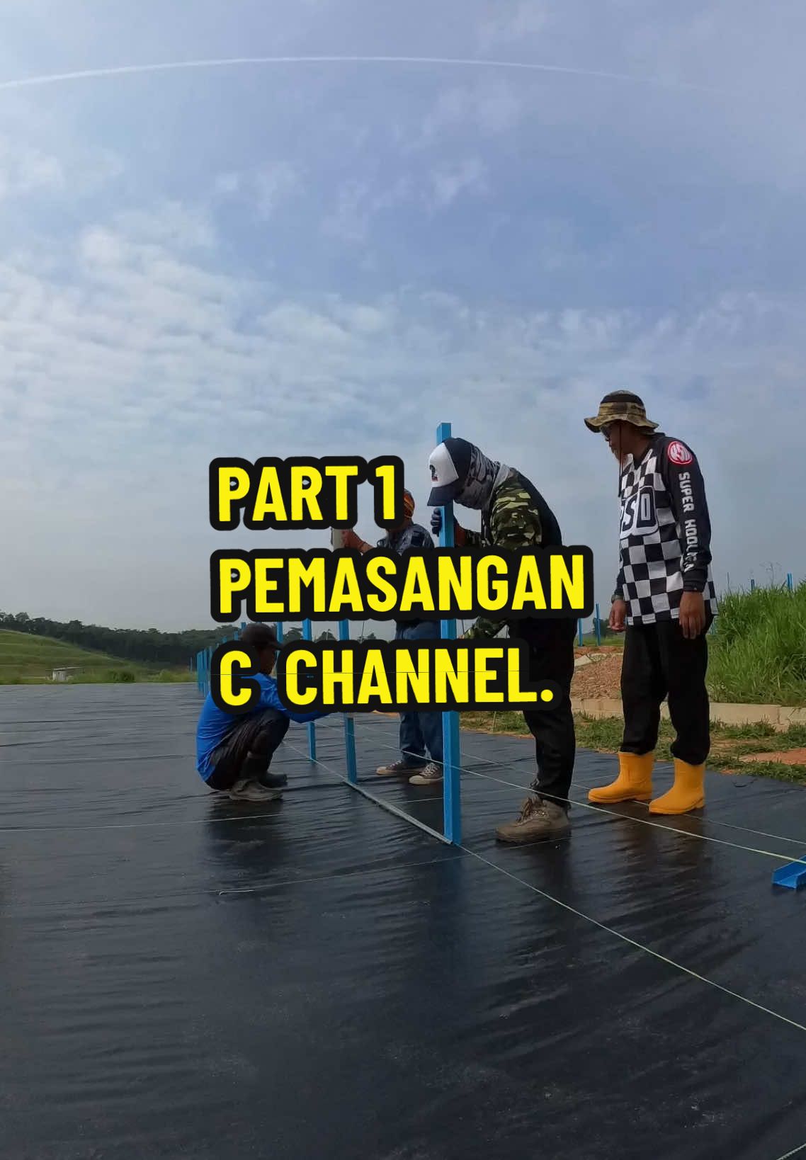 Pemasangan C Channel Part 1 #fyp #insta360go3s #agrokaafi #cili #fertigasi #jatuhitubiasabangkitituluarbiasa 