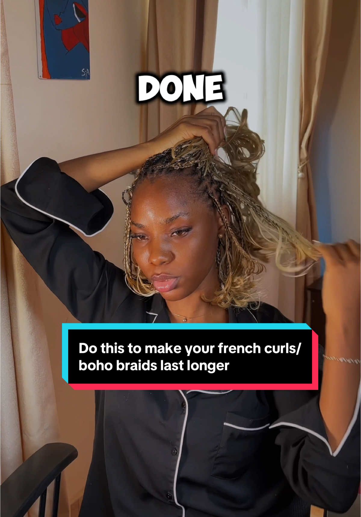 If you plan on making french curls/boho braids, this is for you.  #frenchcurls #frenchcurlsmaintenance #frenchcurlsmaintenancetips #bohobraidsmaintenancetips #bohobraids #frenchcurlsbraid 
