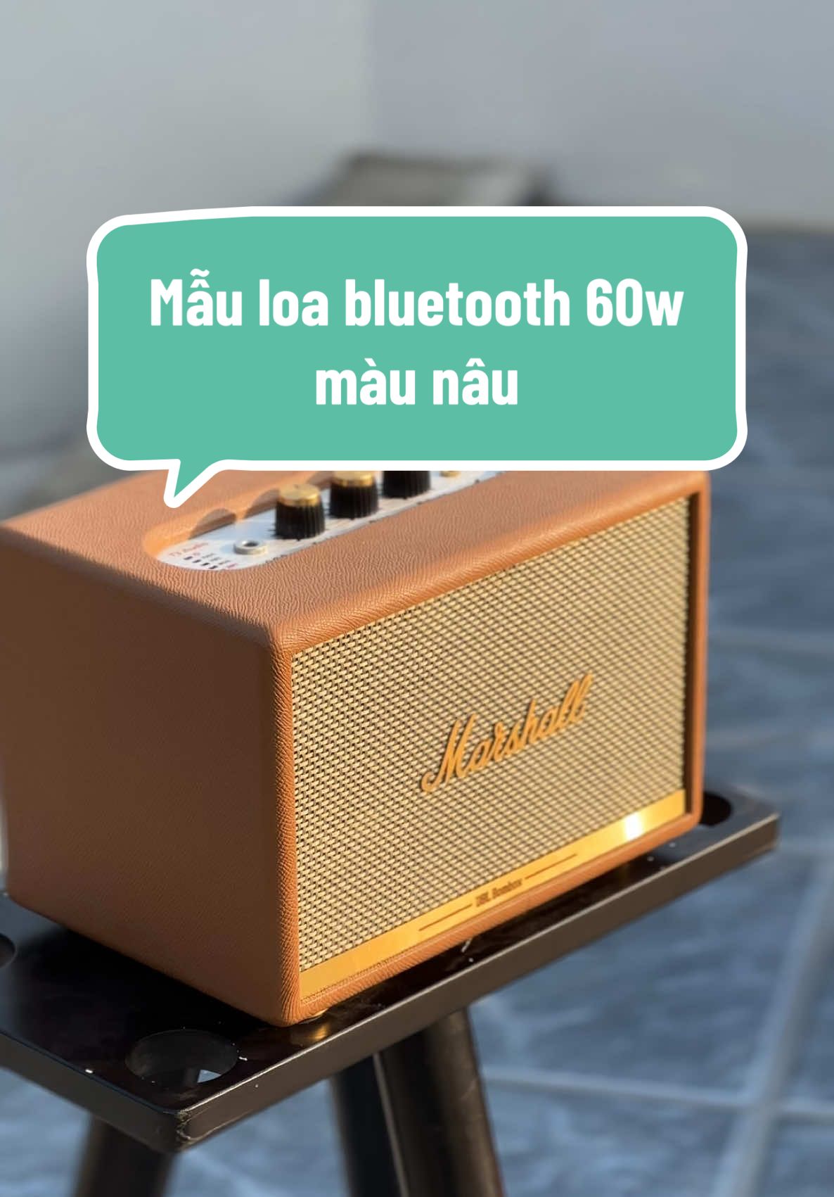 Mẫu loa bluetooth 60w màu nâu #xuhuong #diyspeaker #loabluetooth 