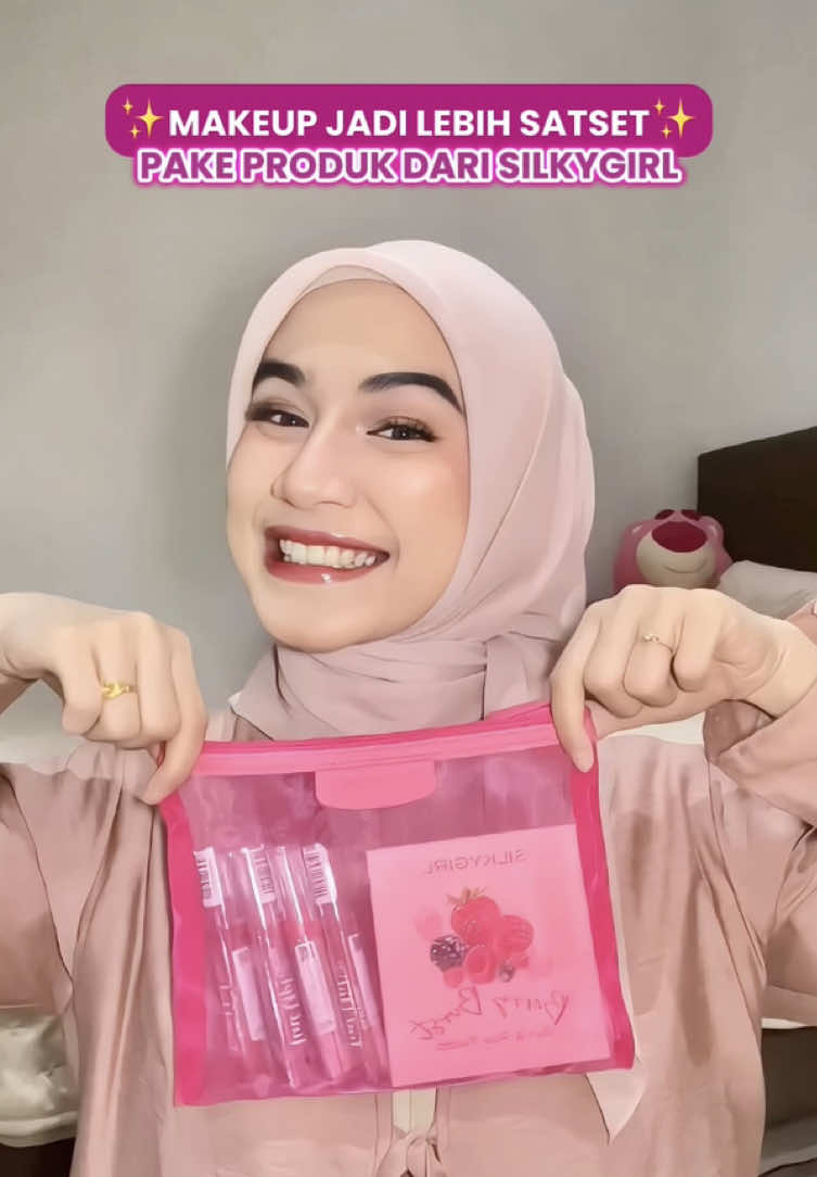 makeup jadi lebih satset pake produk dari SILKYGIRL, no ribet and no more drama!👀 #silkygirlindonesia #tintuplipglass #glassitproveit #eyeandfacepalette 