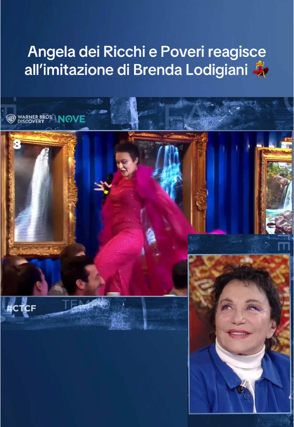 “Mi ha fatto tanto ridere!” Angela dei Ricchi e Poveri reagisce all’imitazione fatta da #BrendaLodigiani, alias La Brunetta, al Gialappa’s Show 👏🏼 #CTCF #davedere 