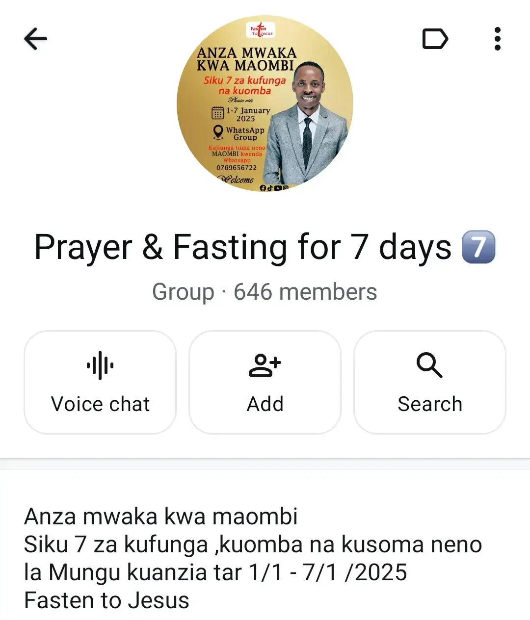 Kama uko tayari niandikie namba yako kwenye comment au Dm hapa Tiktok Karibu sana tuanze mwaka kwa mfungo na maombi 