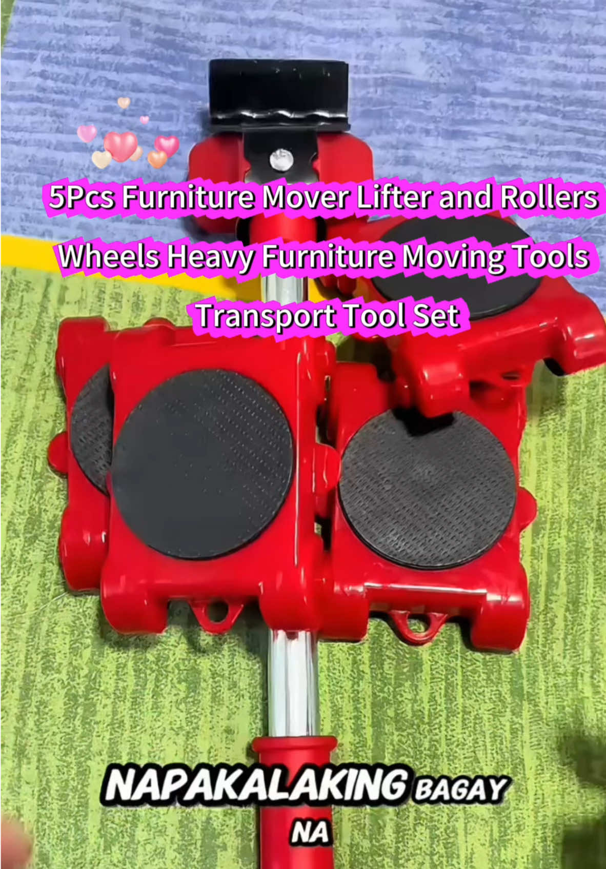 5Pcs Furniture Mover Lifter and Rollers Wheels Heavy Furniture Moving Tools Transport Tool Set Furniture Movers Lifters and Rolling Wheels #furniturelifter #furnitureliftermover #furnituremoverlifterset #furnitureroller#tools #toolset 