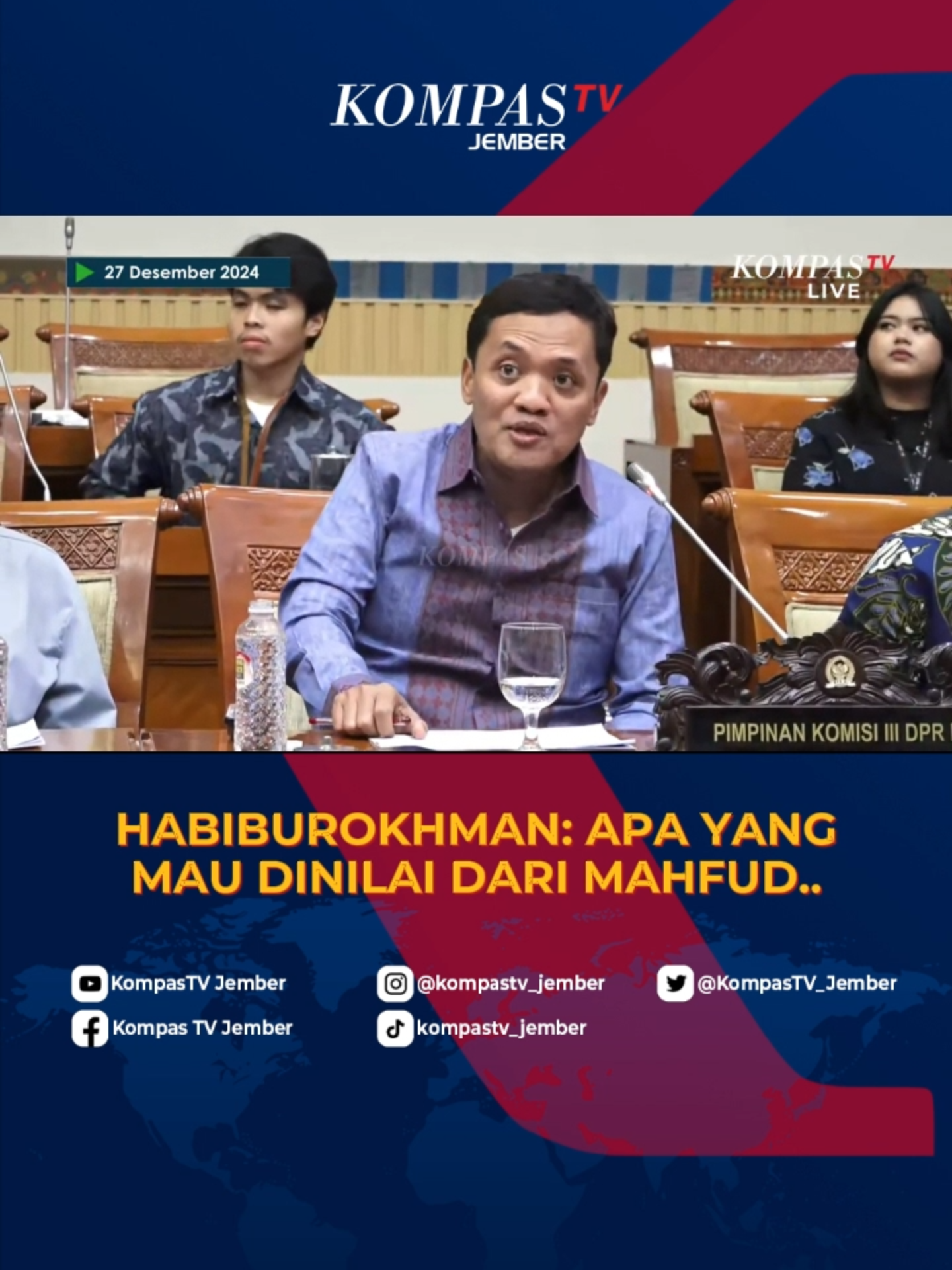 Habiburokhman Jawab Kritik Mahfud Terkait Pernyataan Presiden Prabowo Mungkin Akan Maafkan Koruptor #kompastv #kompastvjember #salingjaga #fyp #mahfudmd #presidenprabowo #prabowo #habiburokhman