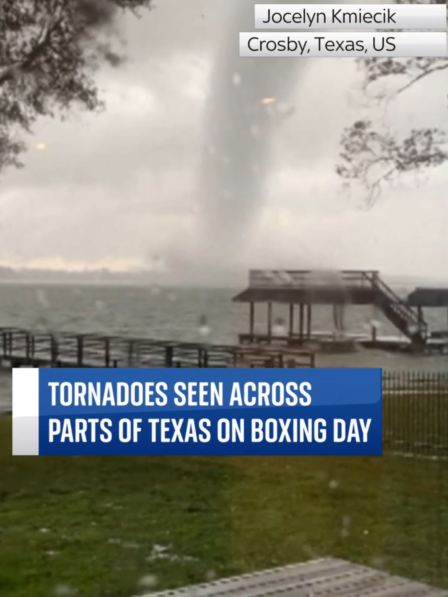 Millions of people in Texas were issued with severe thunderstorm warnings, while a number of tornadoes of varying strength were seen in the state.